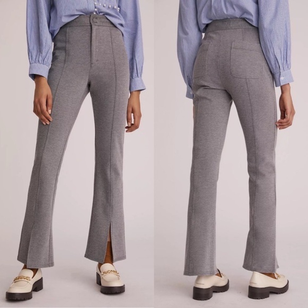 Maeve by Anthropologie Grey Seamed Pants